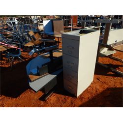 4 DRAWER FILING CABINET, TWO TABLES (B-9) Miscellaneous