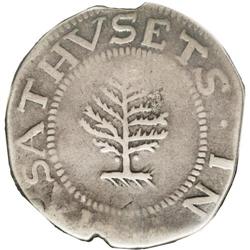 1652 SHILNG Pine Tree Shilling, Large Planchet VF25 NG 