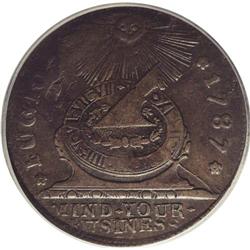 1787 1C Fugio Cent, STATES UNITED, Eight-Pointed Stars 