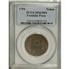 Image 1 : 1794 TOKEN Franklin Press Token MS63 Brown PCGS. Breen 