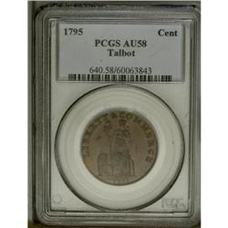 1795 1C Talbot Allum & Lee Cent AU58 PCGS. The rich br 