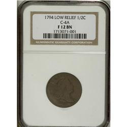 1794 1/2 C Fine 12 NGC. C-4a, B-6b, R.3. The Small Let 
