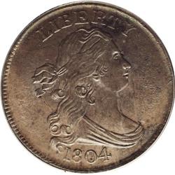 1804 1/2 C Crosslet 4, No Stems MS63 Brown PCGS. C-12, 