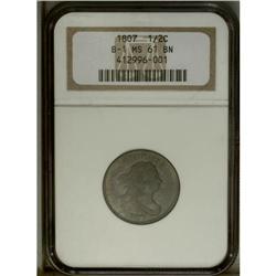 1807 1/2 C MS61 Brown NGC. C-1, B-1, R.1, the only die 