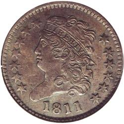 1811 1/2 C AU55 NGC. C-2, B-2, R.3. Among business str 