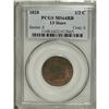 Image 1 : 1828 1/2 C 13 Stars MS64 Red and Brown PCGS. C-3, B-2, 