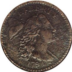 1794 1C Head of 1794--Corroded--ANACS. XF40 Details. S 