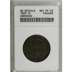 1803 1C Small Date, Large Fraction--Corroded--ANACS. X 