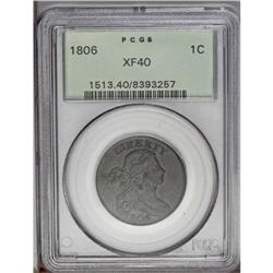 1806 1C XF40 PCGS. S-270, R.1. The only dies. This glo 