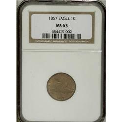 1857 1C MS63 NGC. FS-002. Snow-4. Die State B. This we 