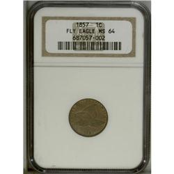 1857 1C MS64 NGC. Slightly soft on the eagle''s head a 