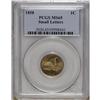 Image 3 : 1858 1C Small Letters MS65 PCGS. Low Leaves Reverse, C 