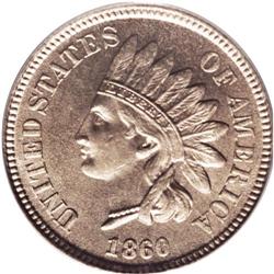 1860 1C Pointed Bust MS65 PCGS. This is an important o 