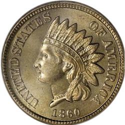 1860 1C MS67 PCGS. Ex: Joshua and Ally Walsh. Aside fr 