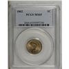 Image 1 : 1862 1C MS65 PCGS. This Gem cent displays gorgeous tan 