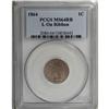 Image 1 : 1864 1C L On Ribbon MS64 Red and Brown PCGS. Lustrous 