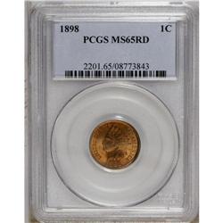 1898 1C MS65 Red PCGS. Boldly struck with vibrant redd 