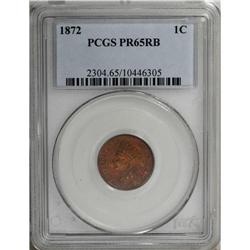 1872 1C PR65 Red and Brown PCGS. Beautiful gold-orange 