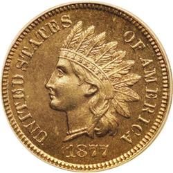 1877 1C PR65 Red and Brown PCGS. According to the Guid 