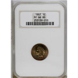 1907 1C PR66 Red NGC. This boldly defined specimen has 