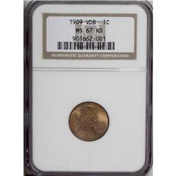 1909 VDB 1C MS67 Red NGC. A solidly struck reddish-ora 