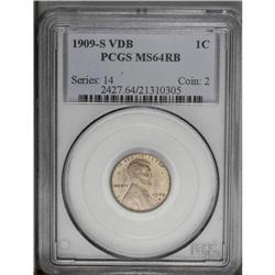 1909-S VDB 1C MS64 Red and Brown PCGS. Choice and nice 