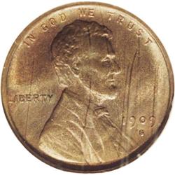 1909-S VDB 1C MS65 Red and Brown NGC. Originally color 