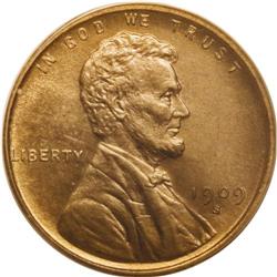 1909-S VDB 1C MS64 Red PCGS. This sharply struck Gem h 