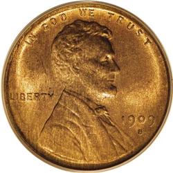 1909-S VDB 1C MS64 Red PCGS. Light woodgrain toning sh 