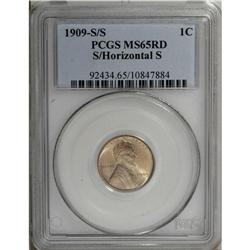 1909-S 1C S Over Horizontal S MS65 Red PCGS. FS-012.3. 