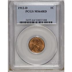 1912-D 1C MS64 Red PCGS. Choice with a blush of red on 