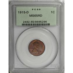 1915-D 1C MS65 Red PCGS. Evenly well detailed on all o 