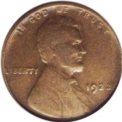 1922 No D 1C Strong Reverse XF45 PCGS. FS-013.2. Die P 