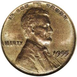 1955/55 1C Doubled Die Obverse MS63 Brown PCGS. FS-021 