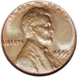 1955/55 1C Doubled Die Obverse MS64 Brown PCGS. Althou 