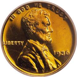 1936 1C Type Two--Brilliant Finish PR65 Red PCGS. This 