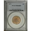 Image 1 : 1871 2C MS64 Red PCGS. Attractive copper-gold surfaces 