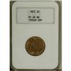 Image 1 : 1872 2C PR65 Red NGC. The fiery orange-gold surfaces h 