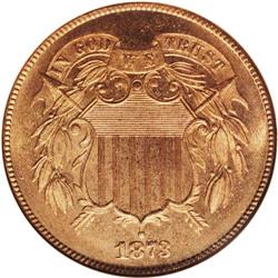 1873 2C Open 3 PR65 Red NGC. The 1873 is a proof-only 