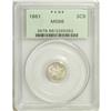 Image 3 : 1861 3CS MS66 PCGS. Luxurious luster bathes both sides 