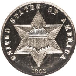 1863/2 3CS PR67 S Cameo NGC. The final digit in the d 