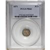 Image 3 : 1871 3CS PR66 PCGS. Splendid autumn-brown and sea-gree 