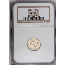 1876 3CN PR66 NGC. This piece''s dazzling reflectivity 