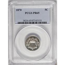 1870 5C PR65 PCGS. A gleaming Gem example of this earl 