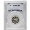 Image 1 : 1876 5C PR66 Cameo PCGS. Patchy golden patina appears 