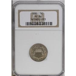 1880 5C PR66 NGC. The greenish-gray surfaces have a to 