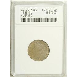 1885 5C --Cleaned--ANACS. AU Details, Net XF40. The sub 