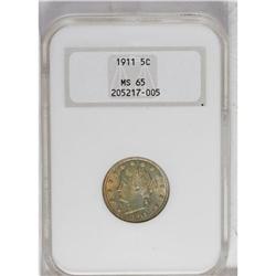 1911 5C MS65 NGC. Well struck with vivid red, sunset-o 