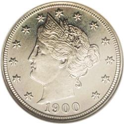 1900 5C PR67 NGC. Gorgeous honey-gold, salmon-pink, an 