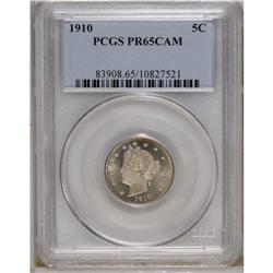 1910 5C PR65 Cameo PCGS. Just the slightest hint of co 
